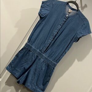 Blue Short Sleeve Romper